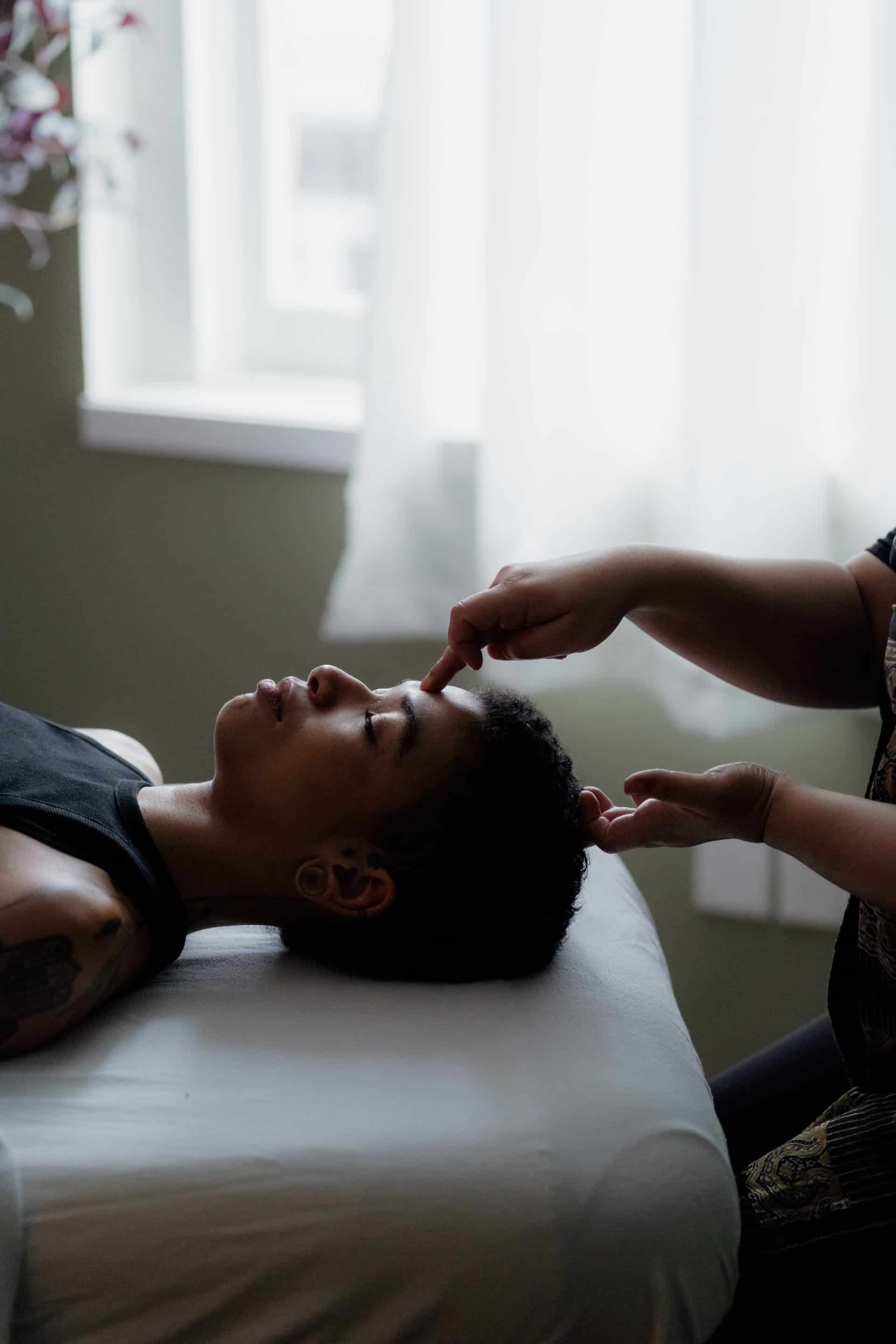 Massage Therapy Focusing on Third Eye for Enhanced Relaxation